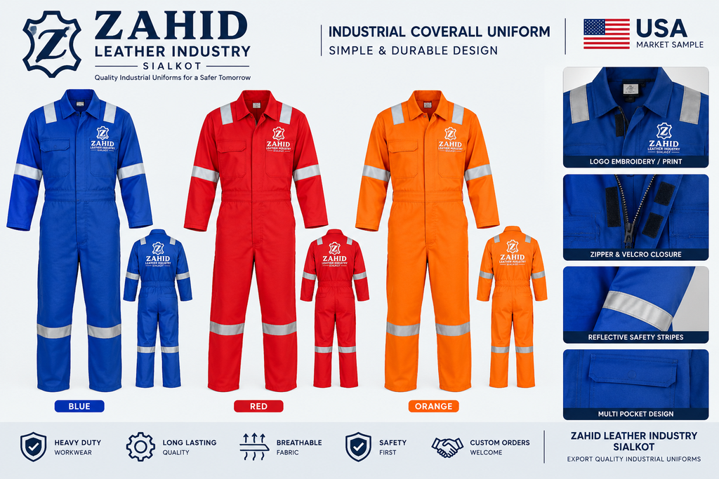 Zahid Leather Industry Sialkot logo Industrial uniform 