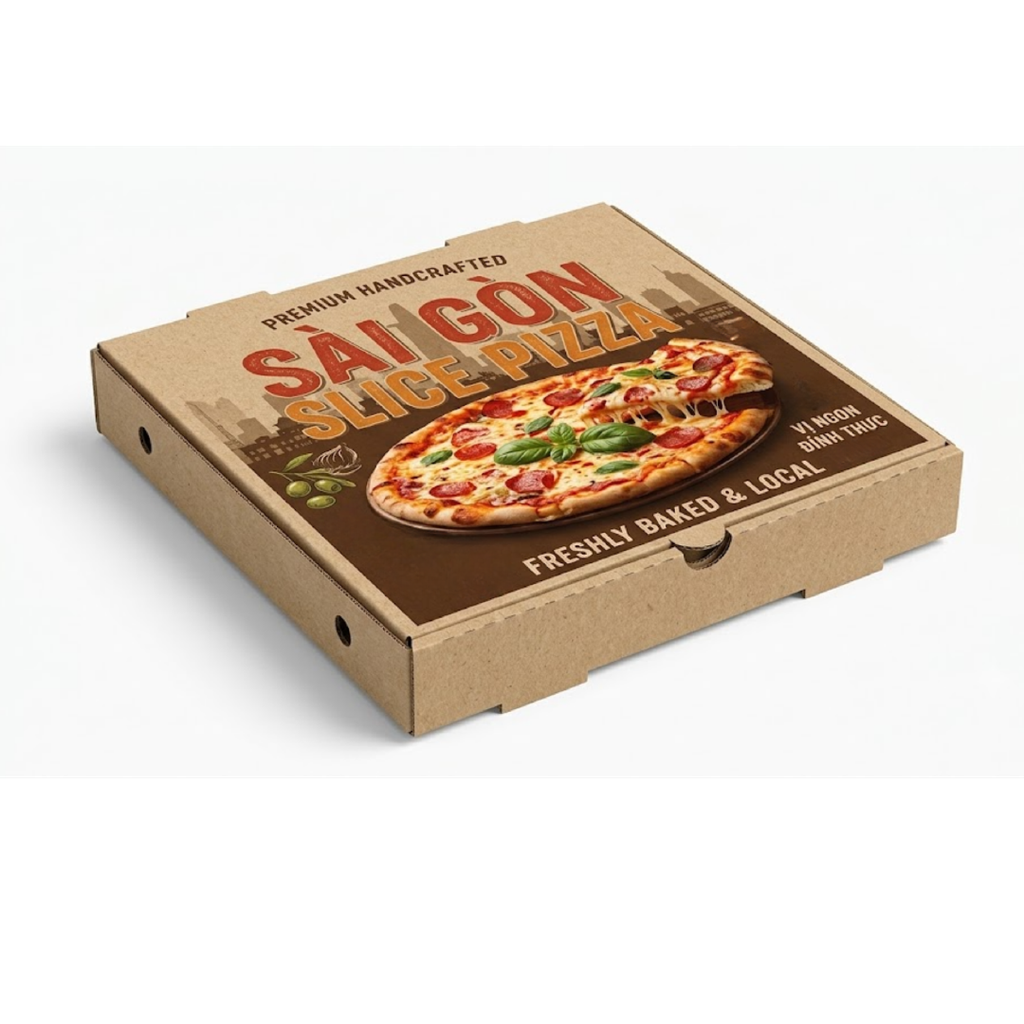 Custom Biodegradable Corrugated Pizza Boxes 12-24 Inch Strong Printed
