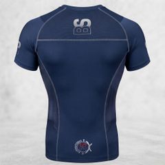 Professional Short-Sleeve Compression Rash Guard for BJJ, MMA, and Martial Arts Training - Custom Wholesale Activewear - Image 2