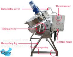 500liter Jacketed Mixer Jam Cooking Kettle Jelly Cooking Kettle 500L Cooking Kettle - Image 2
