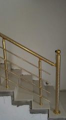SS Gold PVD Railing System Position Stairs Wheel Width 35 Mm Wheel U Groove Yes Fitting Finish Pvd Wheel Diameter 120 - Image 3