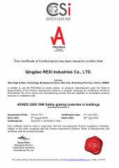 CSI certificate from QINGDAO REXI INDUSTRIES CO., LTD.