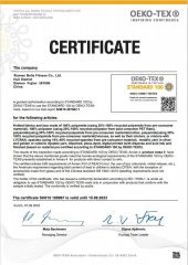 OEKO certificate from Xiamen Bella Fitness Co., Ltd.