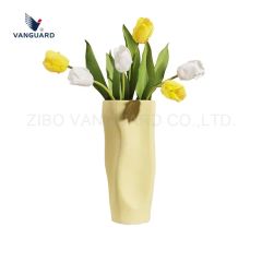 Textured Creative Table Vase Minimalist Geometric Ceramic Flower Vase for Decoration - Image 5
