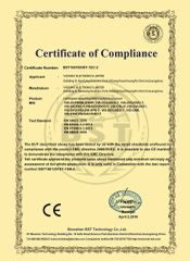 Conference discussion EMC certificate from VISSONIC Electronics Ltd.
