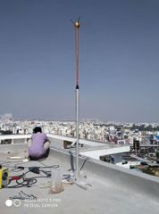 ESE Building Lightning Arrester Current 40kA No. of Poles 5 Frequency 50 Hz Material Copper Rated Voltage 11kV Protection Class Class - Image 1