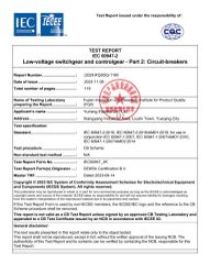 CB certificate from Yuming Electric Co., Ltd