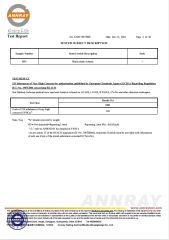 REACH certificate of Shandong Zhongde Machine Tool Accessories Producing Co., Ltd. – certificate photo, supplier certificates section