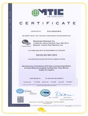 iso 9001 certificate of khoshnam khorasan – certificate photo, supplier certificates section