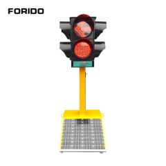Solar-Powered Mobile Traffic Signal Light, Light-Emitting Diode Portable LED Traffic Light - Image 4