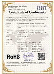 RoHS certificate from Guangdong Red Rabbit Technology Co., Ltd.