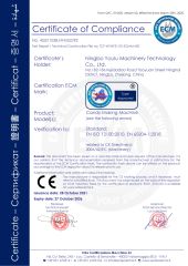 CANDY MAKING MACHINE certificate from Ningbo Youlu Machinery Technology Co., Ltd.