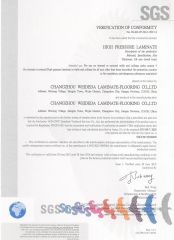 2015-CE-CERTIFICATE -0.8MM certificate from Changzhou Weideda Laminate-Flooring Co., Ltd.