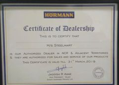 Our Certifications certificate from Steel Mart