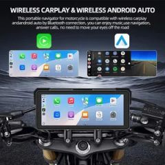 Factory Motorcycle Car Player IP67 Waterproof 7 Inch High Configuration Touch Screen Android Car DVR Bluetooth Navigation GPS Motorcycle Player - Image 2
