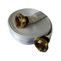 Cavas Fire Hose Single jacket Color White Origin China Diameter 63mm Model NO. RFH033 HS Code 59090000 Lining With Lining - Image 1