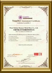3rd party Audit Report certificate of WUXI XISHAN HUANYU METAL HOSE CO., LTD. – certificate photo, supplier certificates section