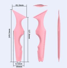 Reusable Multi-Function Eyeliner Stencils Lipstick Guide Template Tool - Image 3