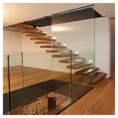 Customized Marble Step Curved Stairs Glass Railing Spiral Stairs - Image 3