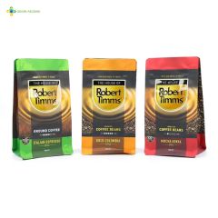 Coffee Packaging Mylar Bags Flat Bottom Pouch with Zipper Factory - Image 3