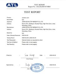 Ceramic Core-LFGB Report-ATL20220419274R01 certificate from JINAN ROYALTOP IMP&EXP CO., LTD.