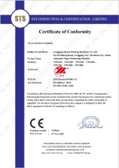 CE certificate from Longgang Xinxin Printing Machinery Co., Ltd.
