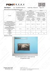 Pony test certificate from Qingdao Sam Powder Coating Co., Ltd.