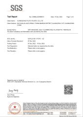 SGS Test Report PVC TARPAULIN certificate from Guangzhou Joycycle Inflatable Co., Ltd