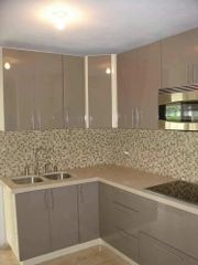 HDHMR Modern L Shape Modular Kitchen Material HDHMR Construction Modern Door Finishing Glossy Kitchen Design L-Shape Durability - Image 2