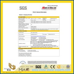 2015 SGS Audited Report of Fujian Yuanhong Construction Materials with YEYANG Stone Factory certificate from Xiamen Yeyang Import & Export Co., Ltd.