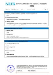 SDS certificate from Suzhou Health Run New Material Technology Co., Ltd.