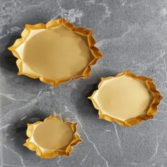 Brass Lotus Urli With Stand No Finish Glossy Depth 3 To 4 inch Diameter 3.5 inch Placement Table Top Usage Floating - Image 2