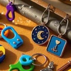 Custom Promotional Gifts Metal Keychain Anime Glitter Keychain Metal Keychain Charms - Shenzhen Awells Craft Co., Ltd.