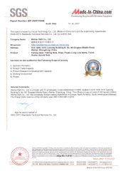 D&S PASSED SGS AUDIT certificate from Weihai D&S Co., Ltd.