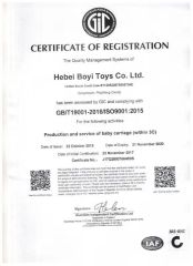 ISO9001 certificate from Hebei Boyi Toy Co., Ltd.