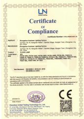 CE for Floor Lamp certificate from ZHONGSHAN AOSIMAN LIGHTING CO., LIMITED