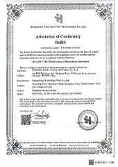 ROHS certificate from Chengdu Ample Import and Export Co., Ltd.