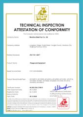 EN1176 certificate from WENZHOU MEET TOY CO.,LTD