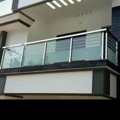 Silver 15mm Tempered Glass Railing Color Silver Design Panel Thickness 15mm Position Balcony Railing Height 2 Feet Material Tempered - Image 5