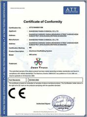 Certificate certificate from Shandong Panda Chemical Co., Ltd.