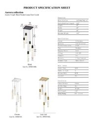 Crystal Chandeliers Ceiling Light Fixture Pendant Satin Gold Dining Room Foyer - Image 3
