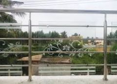 Stainless Steel Balcony Glass Railing, For Residential Building, Material Grade: SS304 - Image 3