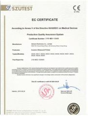 ultrasound probe certificate from Akicare Technology Limited