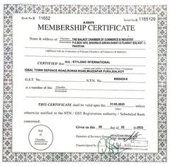 chamber of commerce certificate from Stylonic International