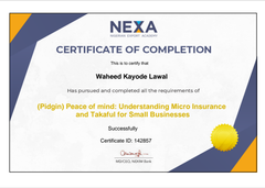 NEXA certificate of Look Agric Allied Limited  – certificate photo, supplier certificates section