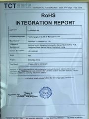 RoHS certificate from Shenzhen LEDventure Co., Ltd.