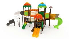 Easy Clean Stable Structure Smooth Surface Outdoor Playground Set for Amusement Zone - Image 5