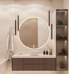 Designer Wooden Bathroom Vanities Style Modern Warranty 2 Year Size customised Item Code AURA0135 Delivery Time 7 days Material Hdhmr, - Image 2