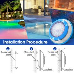 Stainless Steel RGB Pool Lights Underwater Fountain LED Swimming Pool Lights - Image 2