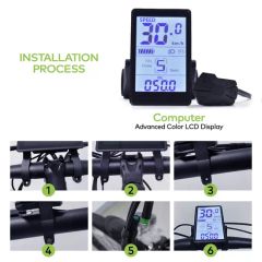 Ebike Commuting Display with Speed Mileage and Bicycle Computer Accessory - Image 6